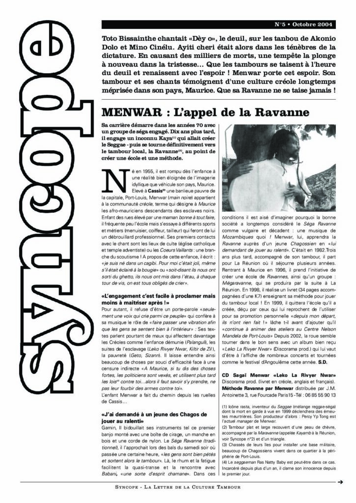 Une de Syncope numéro 5