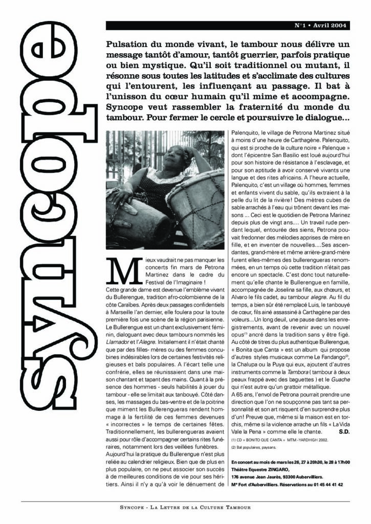 Une de Syncope numéro 1