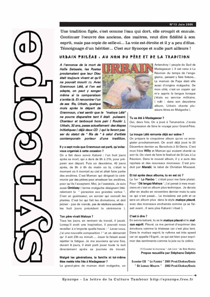 Une de Syncope numéro 13